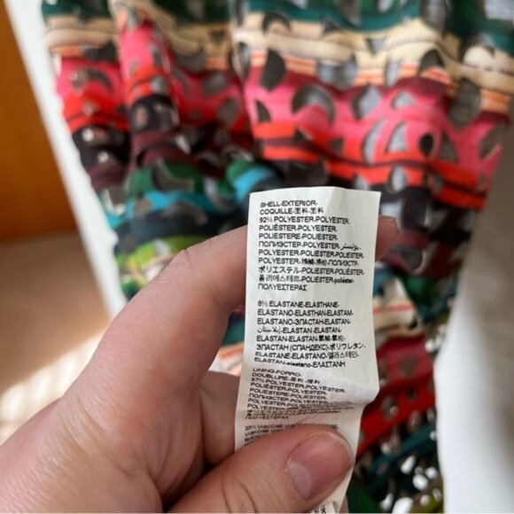 Desigual multicolor rainbow phoenix laser cutout pull over shift dress XS - Picture 9 of 11